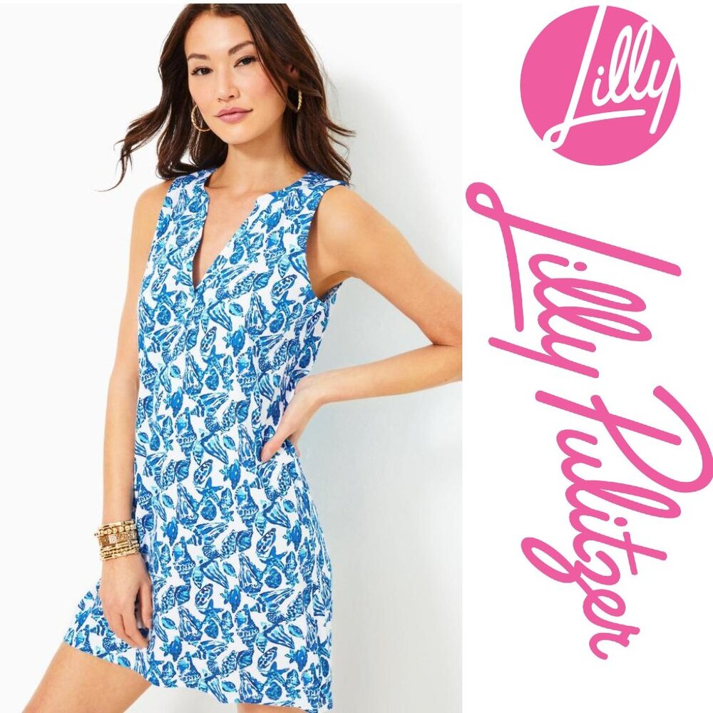 NWT Lilly Pulitzer Dev Dress RESORT WHITE SHELL COLLECTOR